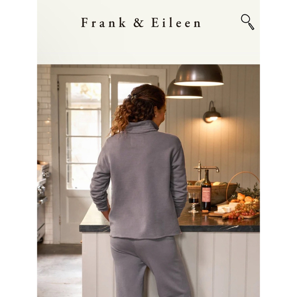 Frank & Eileen Patrick Triple Fleece Sweatshirt Size XS Elephant Gray - Picture 3 of 5